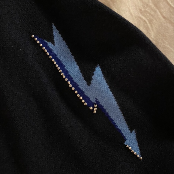 🆕 Sandro Paris Juste Lightning Bolt Cardigan - Picture 5 of 5